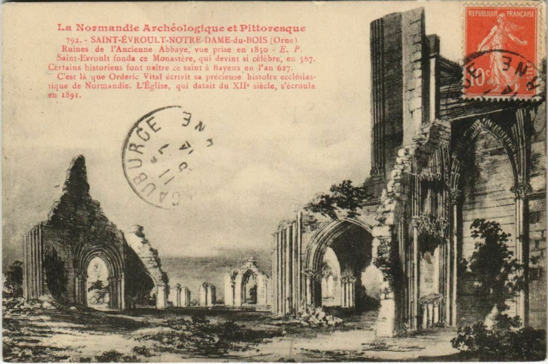 Carte postale ancienne Saint-Evroult Notre Dame du Bois à Sai