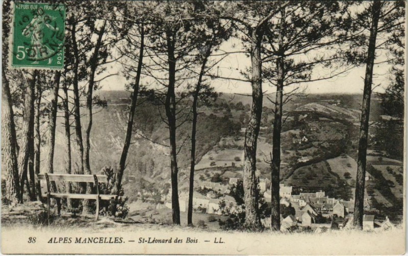 Carte postale ancienne Alpes-Mancelles-St Léonard des Bois