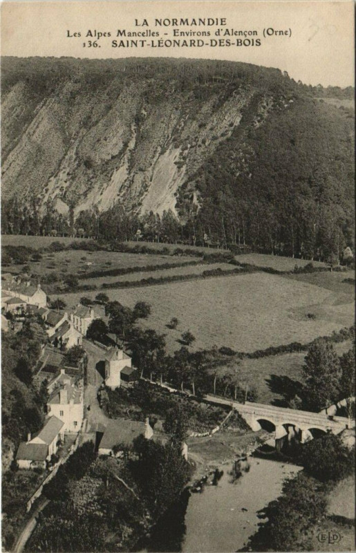Carte postale ancienne Les Alpes-Mancelles-Saint-Léonard des Bois à Sai