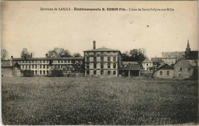 Carte postale ancienne Usine de Saint-Sulpice-sur-Rille à Ri