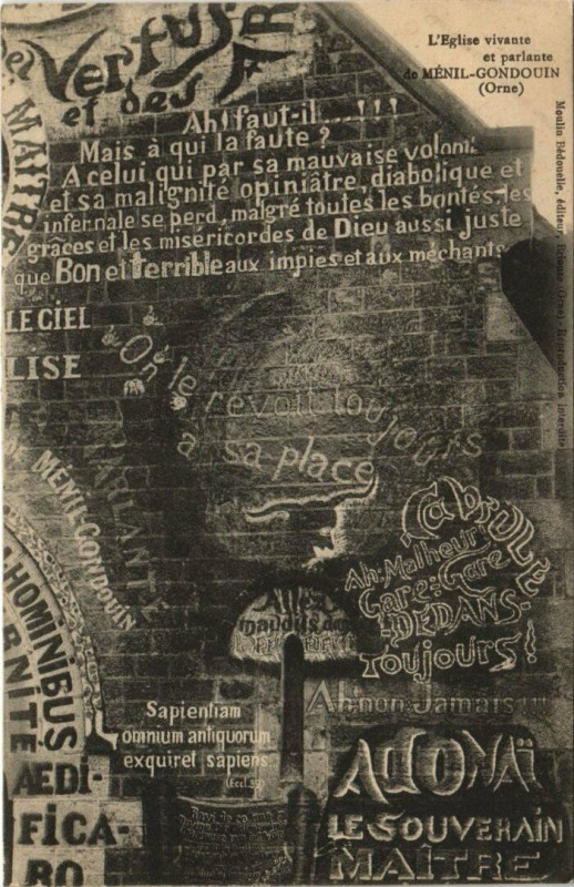 Carte postale ancienne L'Eglise Vivante et Parlante de Menil-Gondouin à Ménil-Gondouin