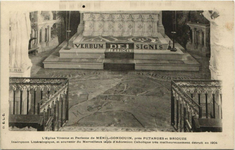 Carte postale ancienne L'Eglise Vivante et Parlante de Menil-Gondouin à Ménil-Gondouin