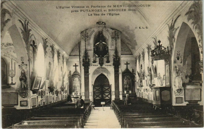 Carte postale ancienne L'Eglise Vivante et Parlante de Menil-Gondouin à Ménil-Gondouin