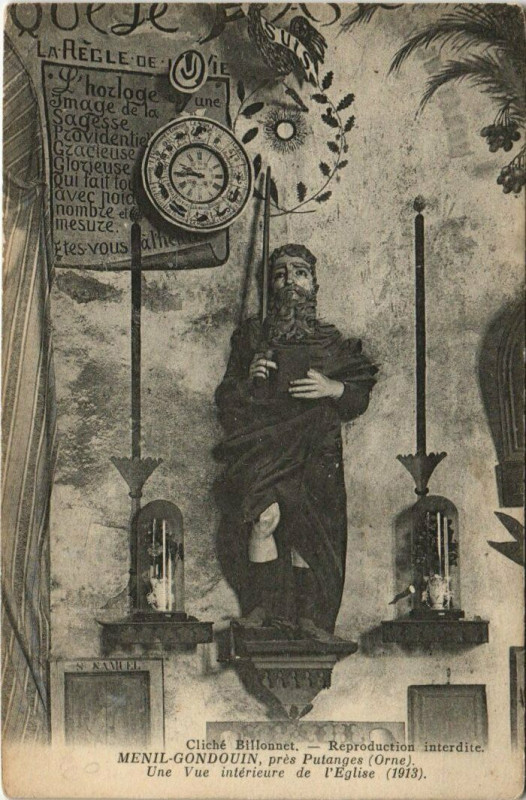 Carte postale ancienne Cliché Billonnet-Reproduction interdite-Menil-Gondouin