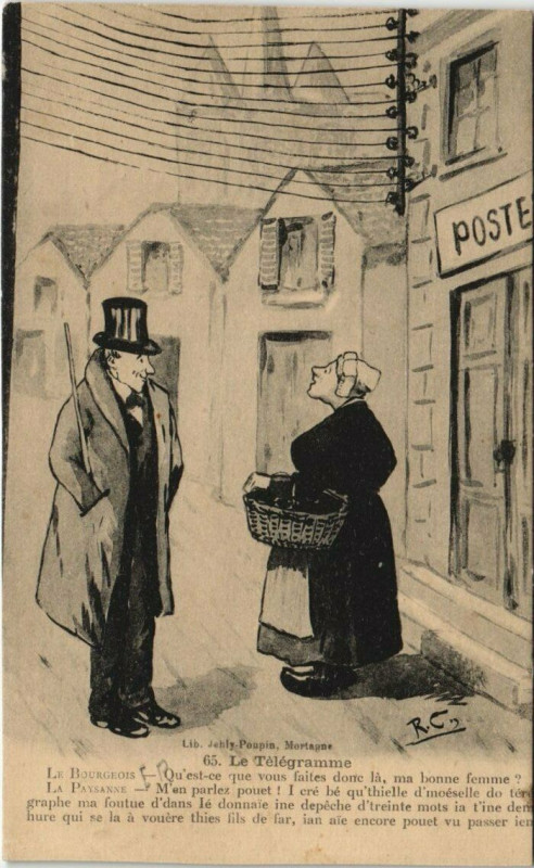Carte postale ancienne Le Télégramme