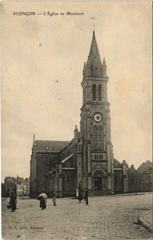 Carte postale ancienne Alencon - L'Eglise de Montsort à Alençon