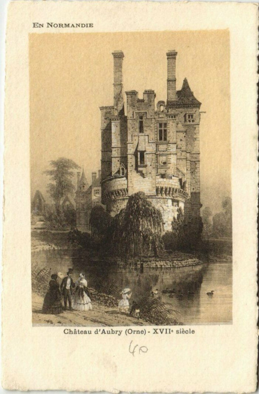Carte postale ancienne Chateau d'Aubry