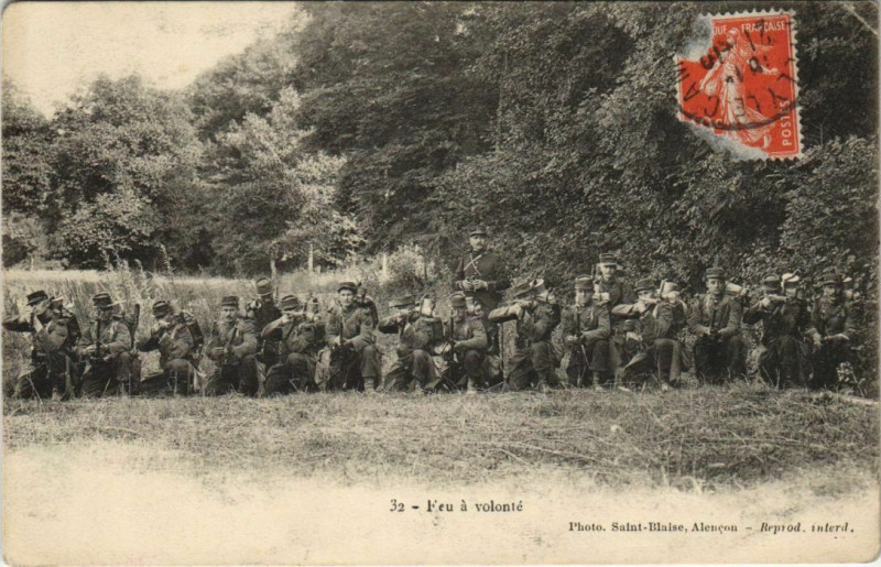 Carte postale ancienne Feu a volonté