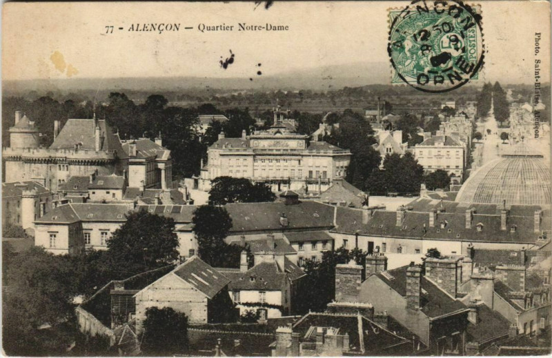 Carte postale ancienne Alencon - Quartier Notre Dame à Alençon