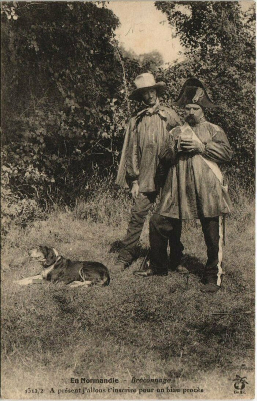 Carte postale ancienne Braconnage-A présent j'allons t'inscrire pour un biau procés à Ri
