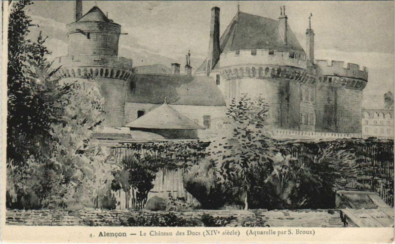 Carte postale ancienne Alencon - Le Chateau des Ducs à Alençon
