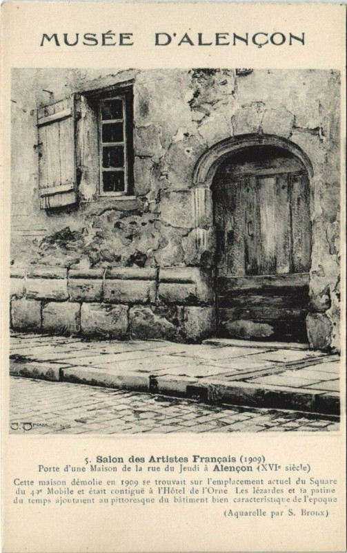 Carte postale ancienne Alencon - Salon des Artistes Francais-Musée d'Alencon à Alençon