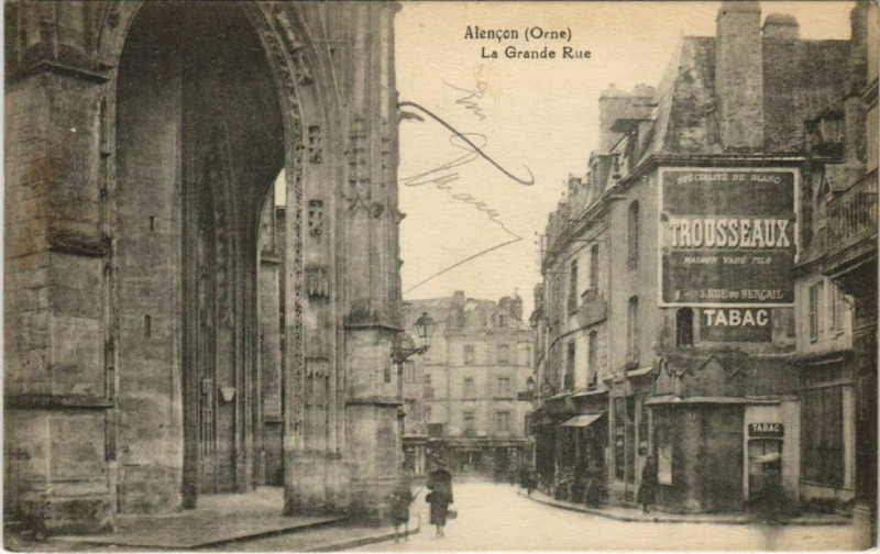Carte postale ancienne Alencon - La Grande Rue à Alençon
