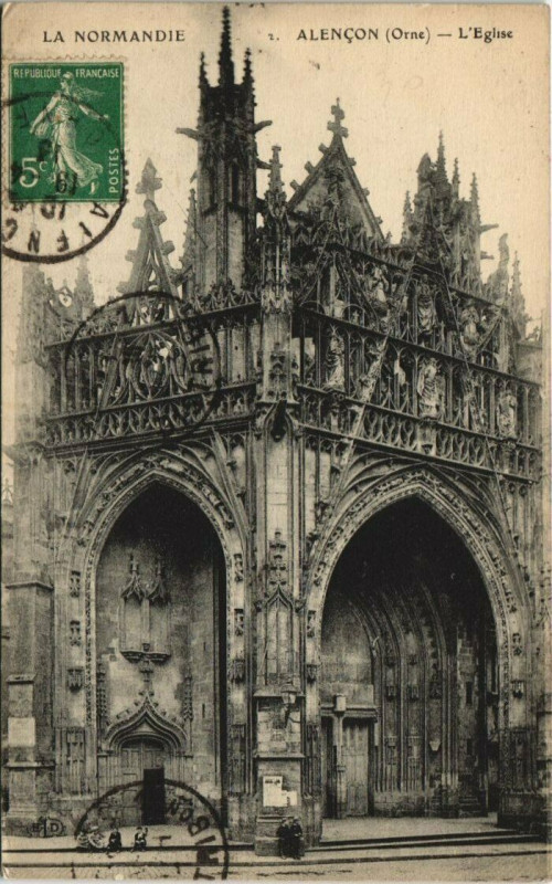 Carte postale ancienne Alencon - L'Eglise à Alençon