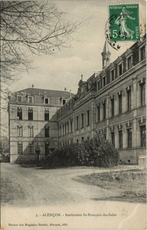 Carte postale ancienne Alencon - Institution Saint-Francois de Sales à Alençon