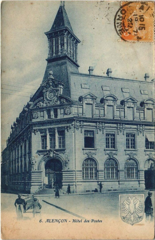 Carte postale ancienne Alencon - Hotel des Postes à Alençon