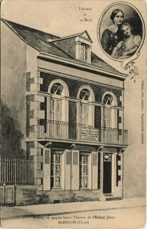 Carte postale ancienne Alencon-Maison ou naquit Soeur Thérése de l'Enfant Jésus à Alençon