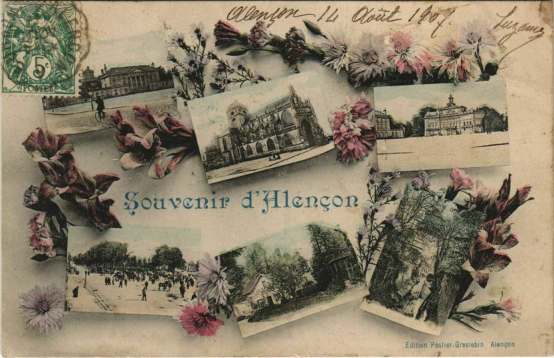 Carte postale ancienne Souvenir d'Alencon