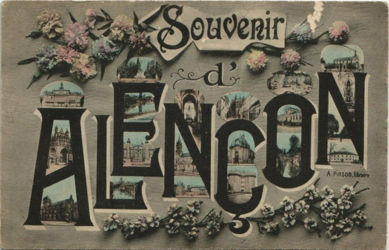 Carte postale ancienne Souvenir d'Alencon