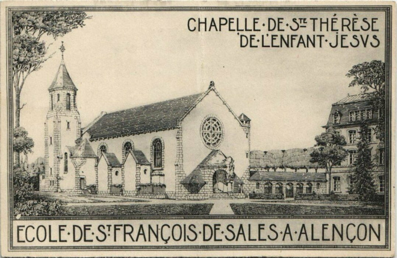 Carte postale ancienne Alencon-Chapelle de Sainte-Thérése de lenfant Jesus à Alençon