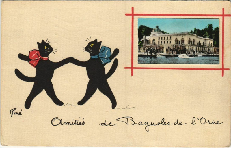 Carte postale ancienne Amitiés de Bagnoles-de-l'Orne