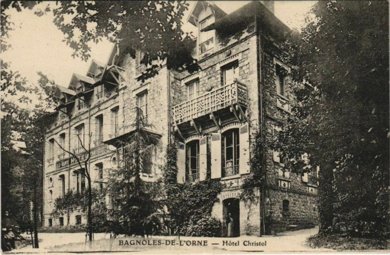 Carte postale ancienne Bagnoles-de-l'Orne-Hótel Christol à Ri