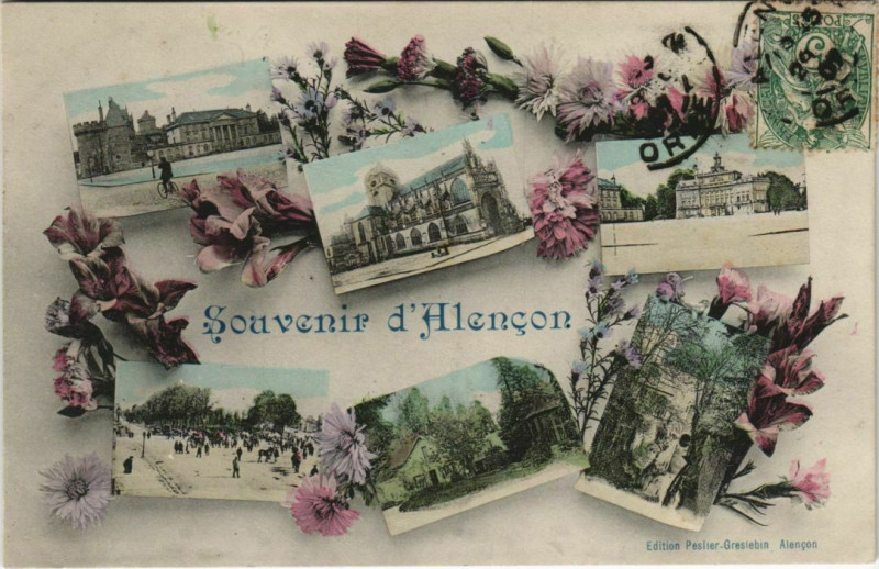 Carte postale ancienne Souvenir d'Alencon