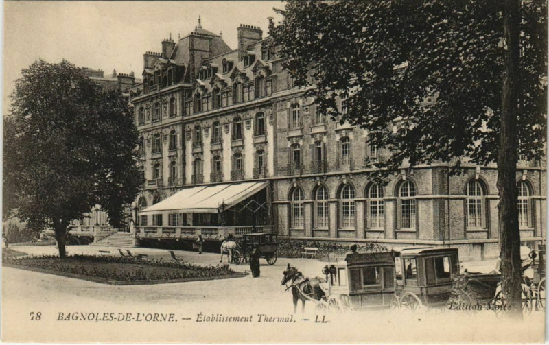 Carte postale ancienne Bagnoles-de-l'Orne-Etablissement Thermal