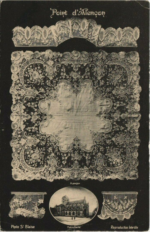 Carte postale ancienne Point d'Alencon