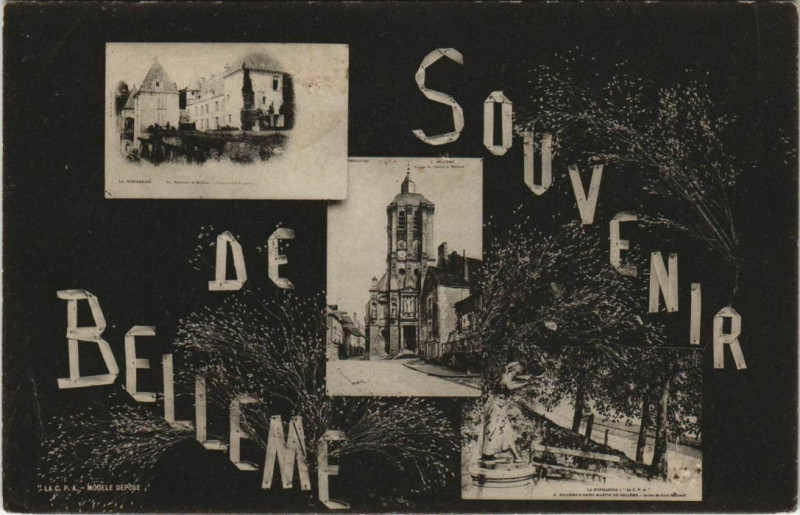 Carte postale ancienne Souvenir de Belleme à Bellême