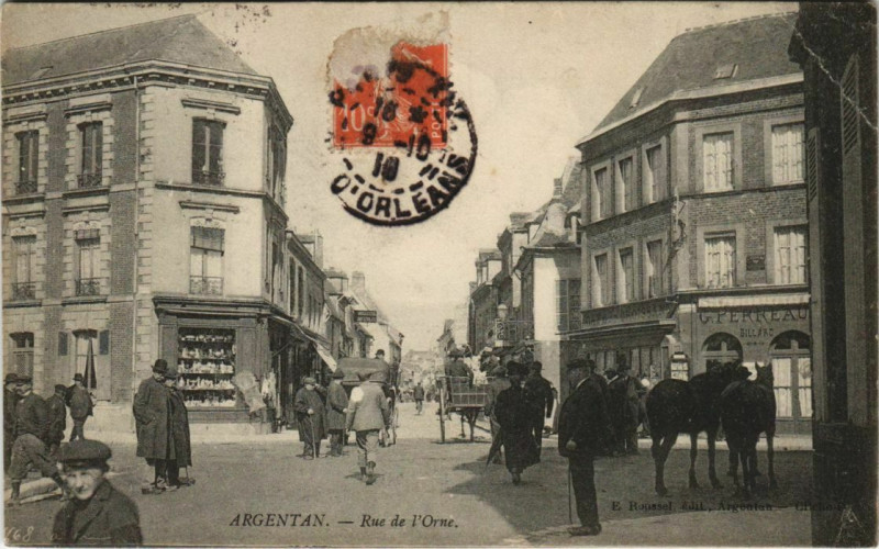 Carte postale ancienne Argentan-Rue de l'Orne à Argentan
