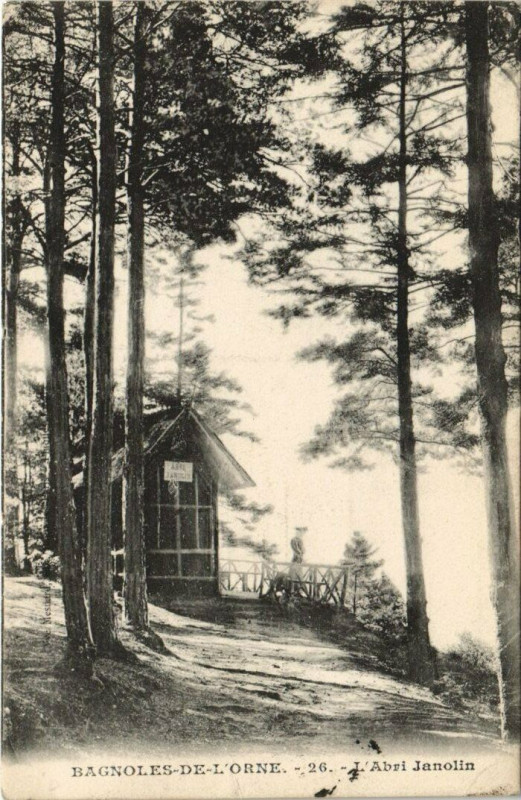 Carte postale ancienne Bagnoles-de-l'Orne-L'Abri Janolin à Ri