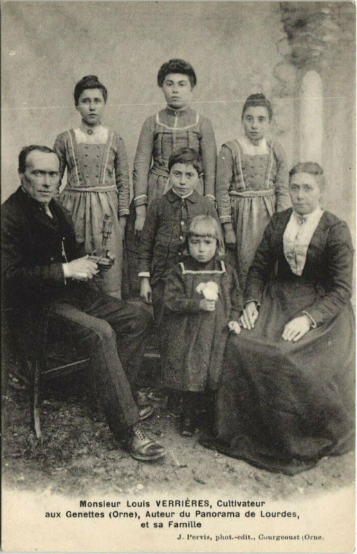 Carte postale ancienne Genettes M. Louis VERRIERES, Cultivateur et auteur à Ri