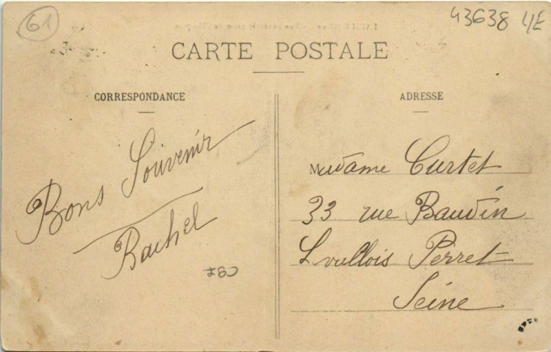 Carte postale ancienne Laigle-Vue générale prise de l'Hospice à Ri