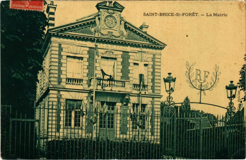 Carte postale ancienne Saint-Brice-s/-Foret - La Mairie à Ri