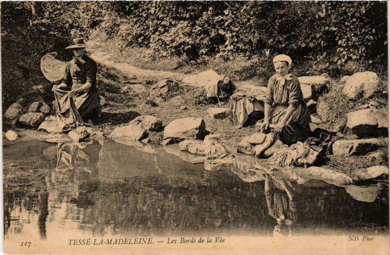 Carte postale ancienne Tesse-La-Madeleine Les Bords de la Vée