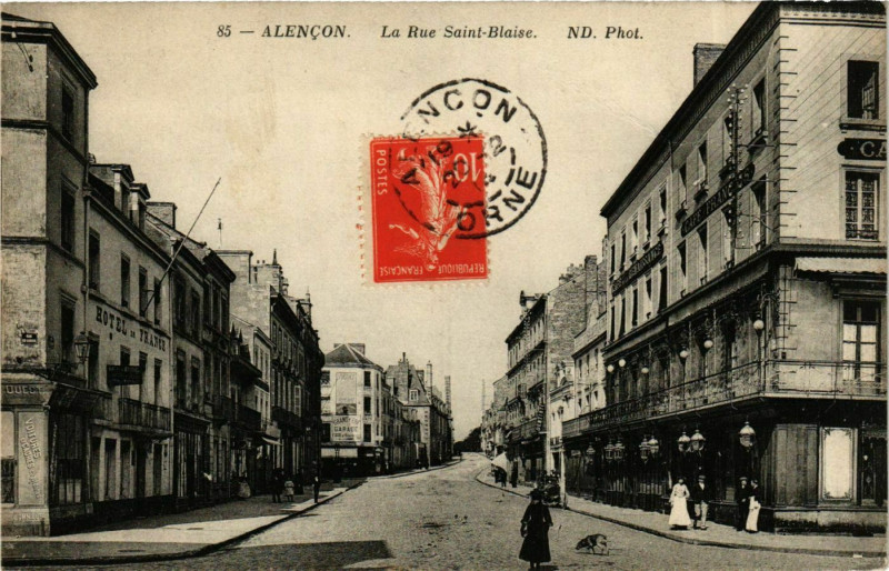 Carte postale ancienne Alencon Rue Saint-Balise à Alençon