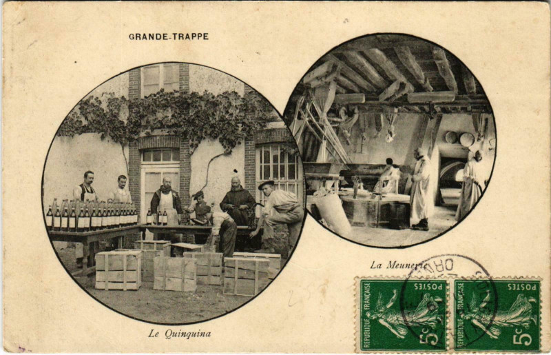 Carte postale ancienne Grande Trappe - Le Quinquina La Meunerie à Ri