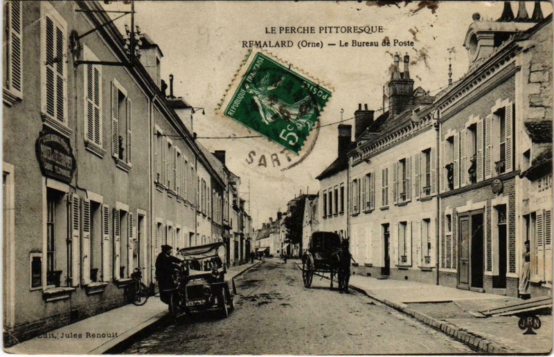 Carte postale ancienne Remalard-Le Bureau de Poste