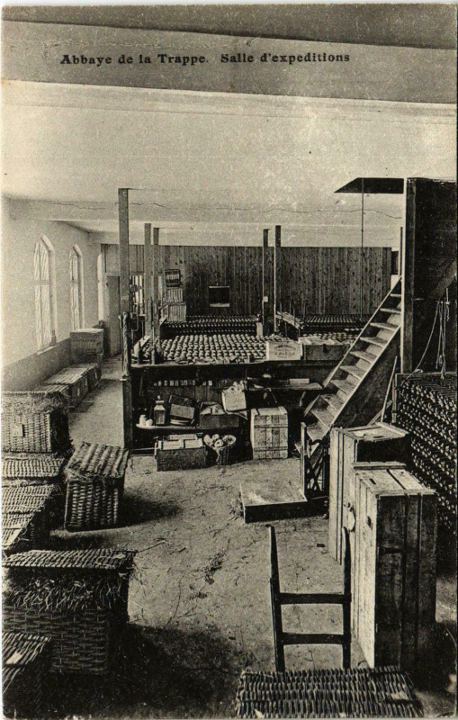 Carte postale ancienne Abbay de la Trappe - Salle d'expedition