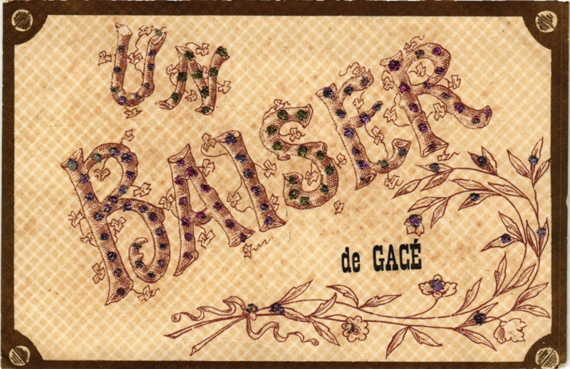 Carte postale ancienne Un Baiser de Gacé à Gacé