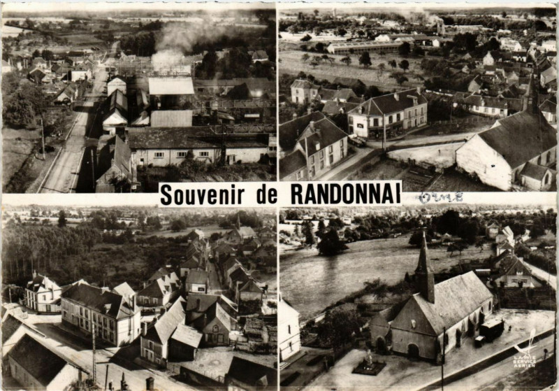 Carte postale ancienne Souvenir de Rendonnai (Orne) - Les Fonderies à Ri