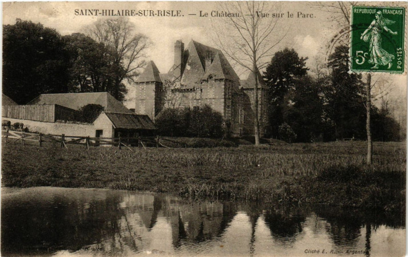 Carte postale ancienne Saint-Hilaire-sur-Risle - Le Cháteau -Vue sur le Parc à Saint-Hilaire-sur-Risle