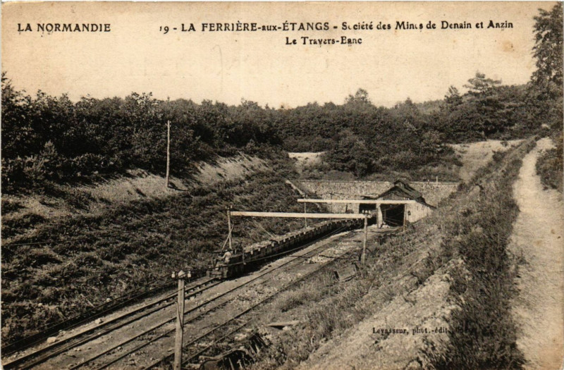Carte postale ancienne La Ferriére-sux-Etangs -Société des Mines de Denain et Anzin ... à Ri