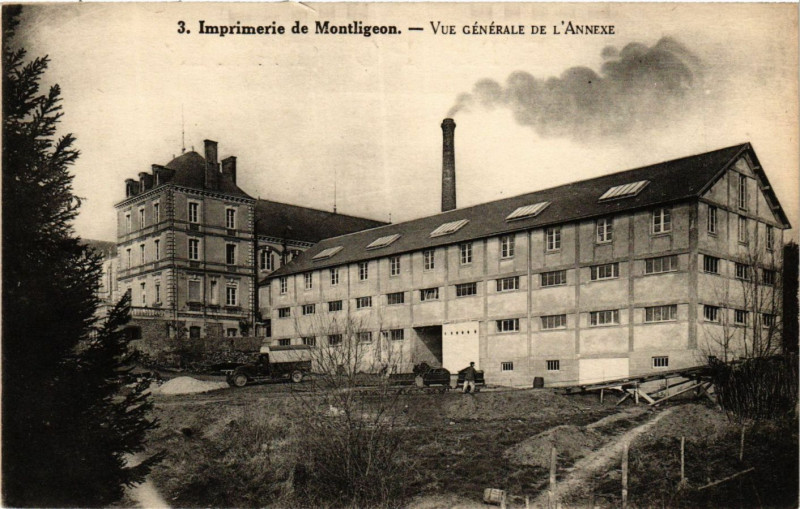 Carte postale ancienne Imprimerie de Montligeon -Vue générale de l'Annexe à Ri