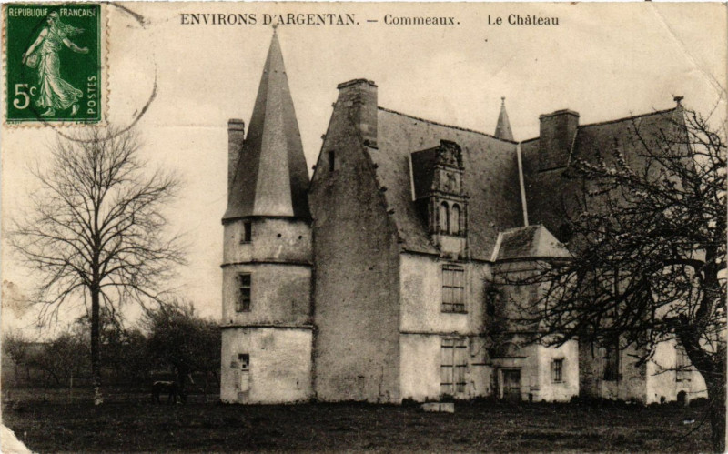 Carte postale ancienne Environs d'Argentan - Commeaux - Le Cháteau à Commeaux
