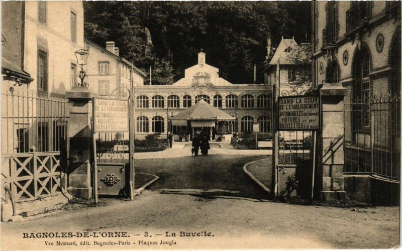 Carte postale ancienne Bagnoles-de-l'Orne - La Buvette