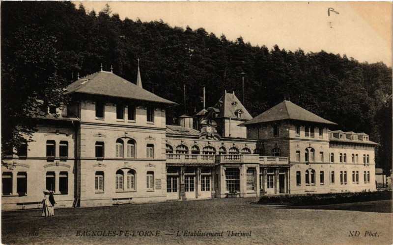 Carte postale ancienne Bagnoles-de-l'Orne - L'Etablissement Thermal