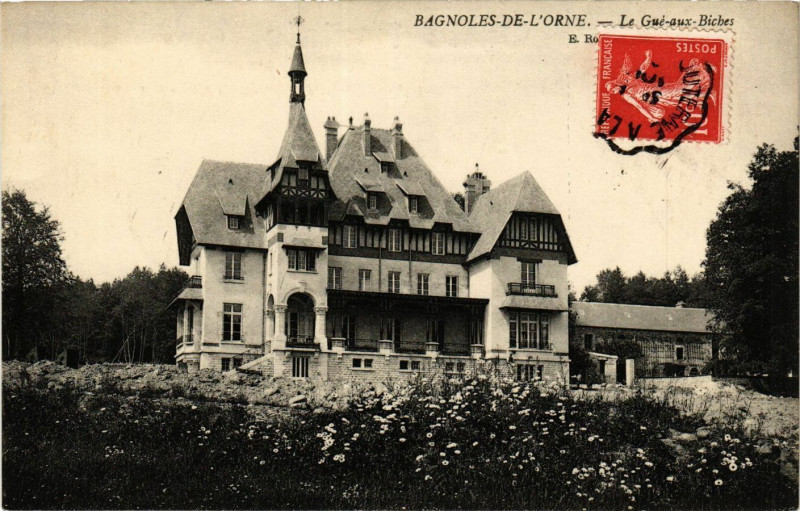 Carte postale ancienne Bagnoles de l'Orne - Le Gué-aux-Biches