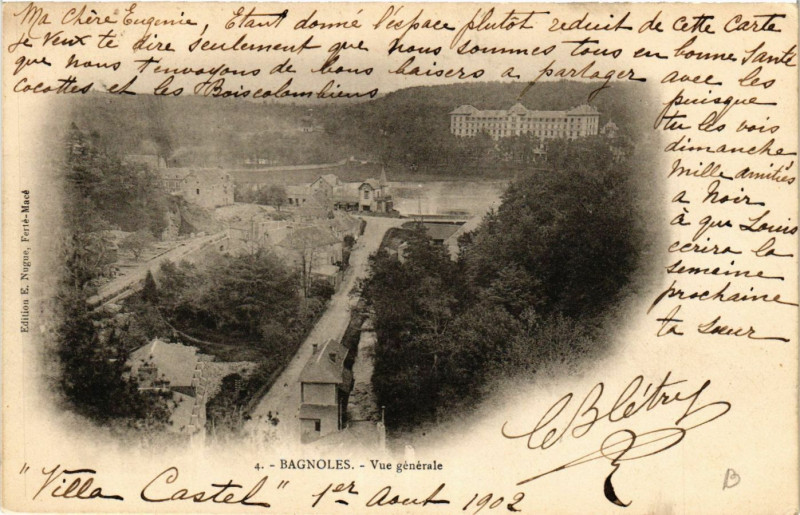 Carte postale ancienne Bagnoles - Vue générale